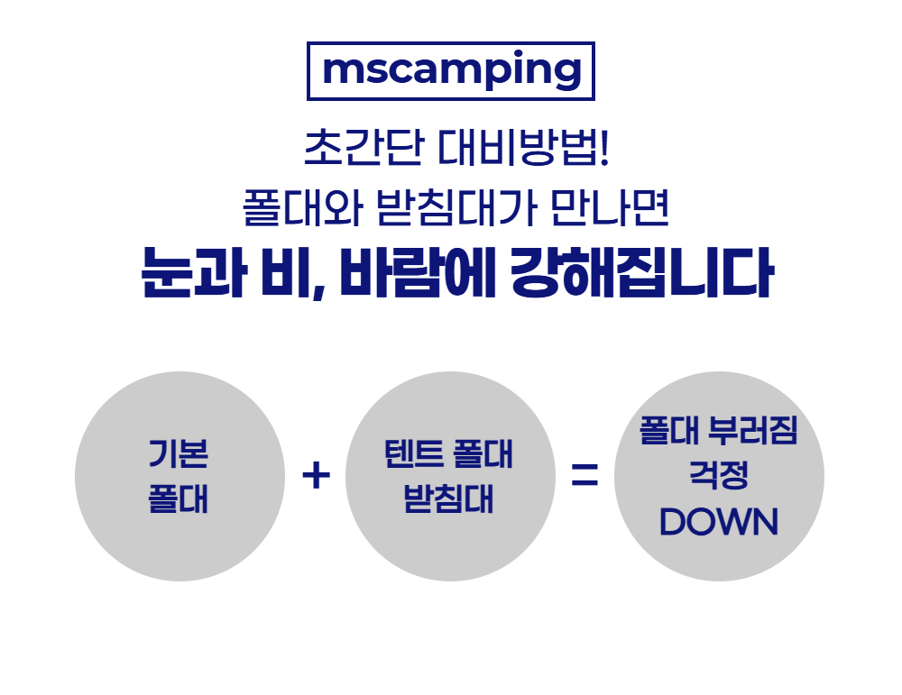 엠에스캠핑 겨울 장박용 텐트 폴대 받침대 4종 12