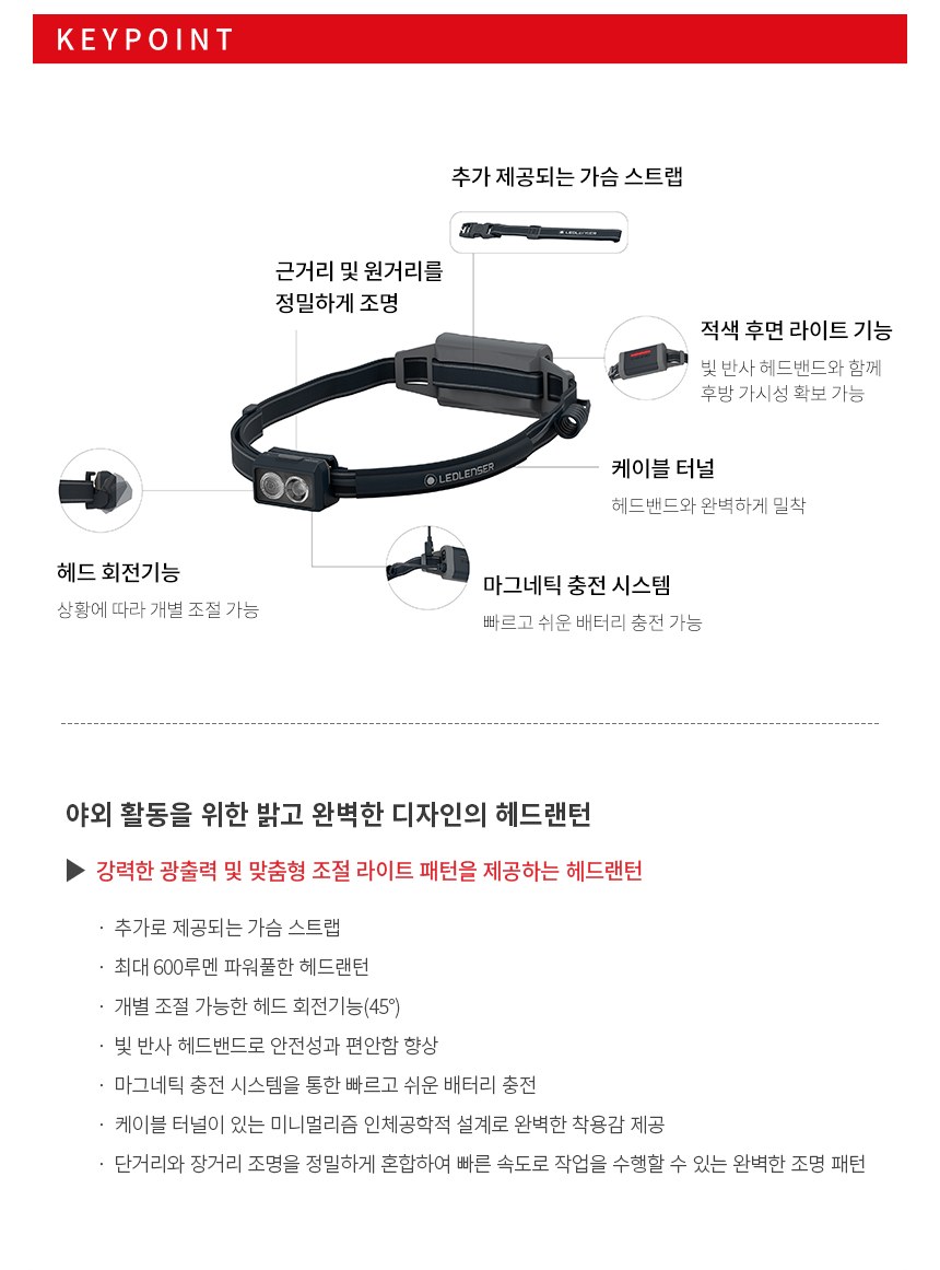 레드렌서 NEO5R 낚시용 헤드랜턴 8