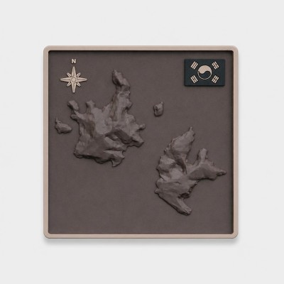 아이언로미오 독도 3D 브라운 패치 8x8cm