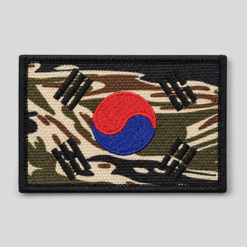 쿠닌 타이거 스트라이프 태극기 패치