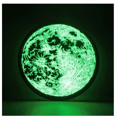 쿠닌 FULL MOON 야광 자수 달 열접착 패치