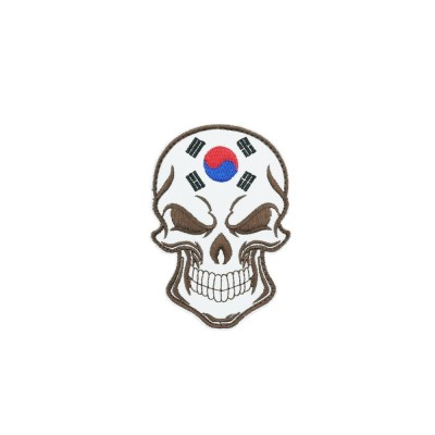군화와고무신 태극기 해골 이마 패치 DE001