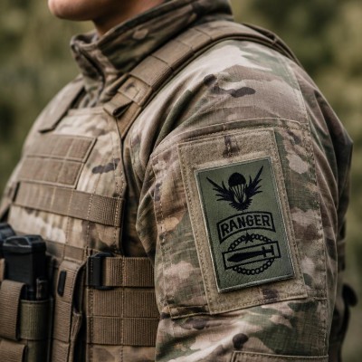 군화와고무신 RANGER 위장색 패치
