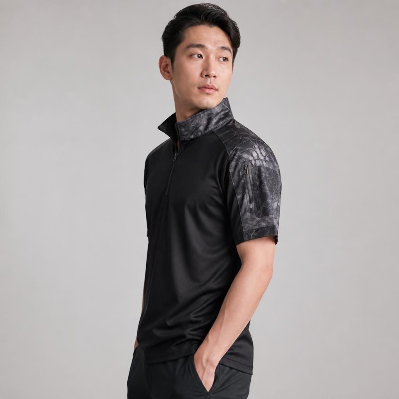 네오택티컬 스네이크 카모 블랙 반팔 컴뱃 셔츠 3번째 이미지