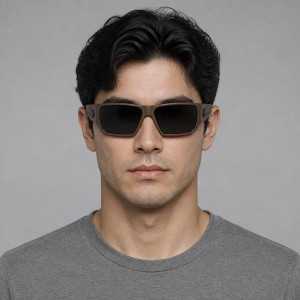 가토즈 스팩터 TAN 프레임 검정 로고 검정 렌즈 선글라스