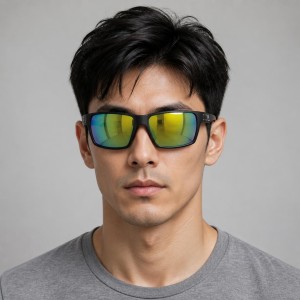 가토즈 머라더 세라코트 검정 프레임 은색 로고 그린 미러 편광 선글라스