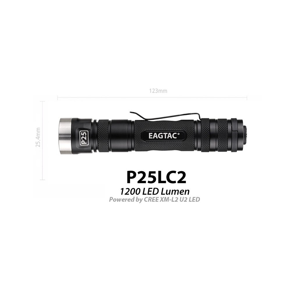 EAGTAC 이글택 P25LC2 CREE XM-L2 U4 1374루멘 18650 슬림 랜턴 7번째 이미지