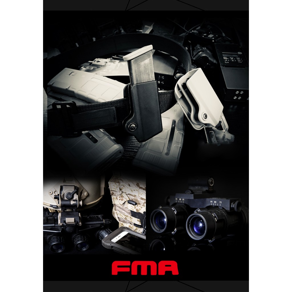 FMA 카이덱스 싱글 피스톨 매거진 캐리어 (블랙) 4번째 이미지